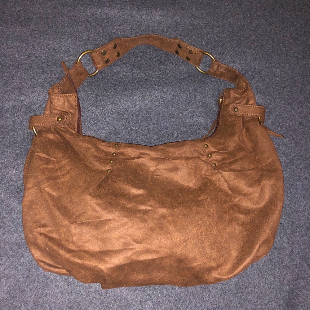 Faux Suede Shoulder Bag